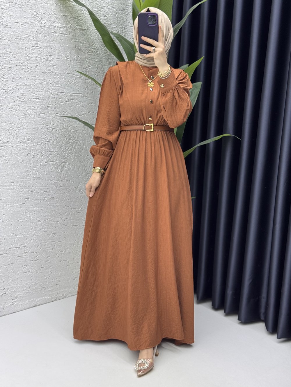 Vera Elbise Tesettür Giyim Kiremit