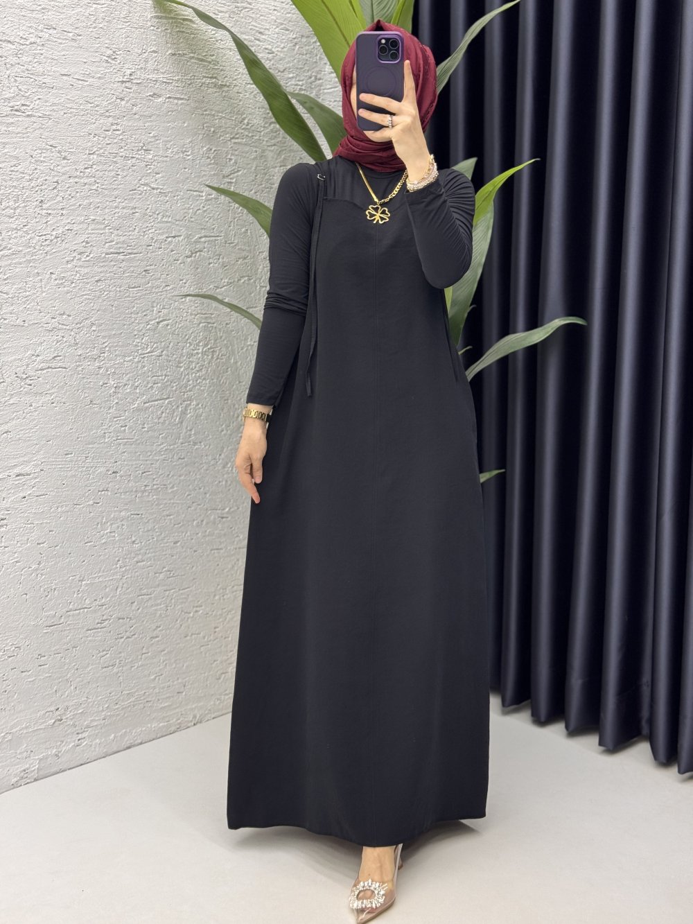 Yağmur Jile Tesettür Giyim Siyah