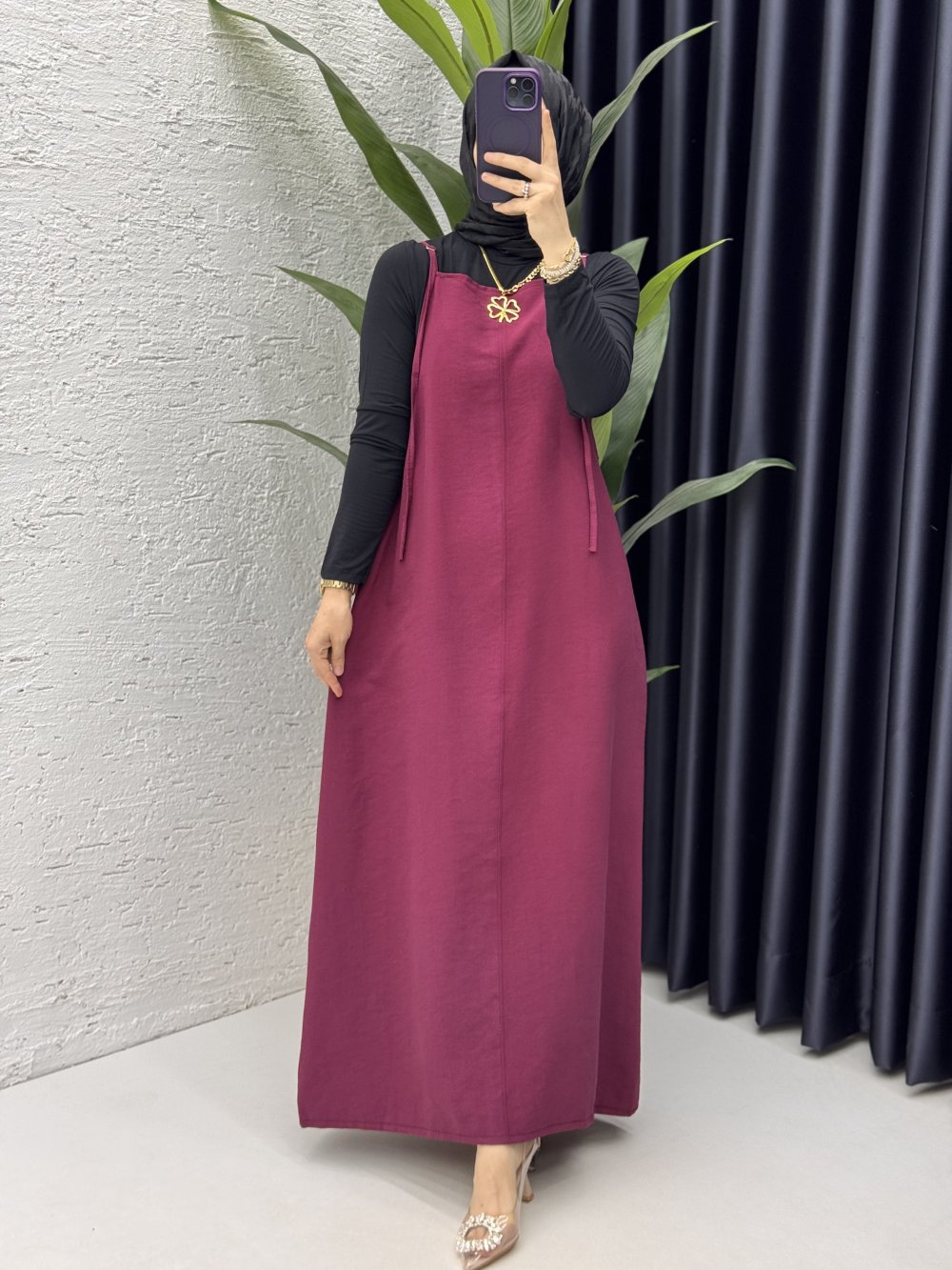 Yağmur Jile Tesettür Giyim Vişne