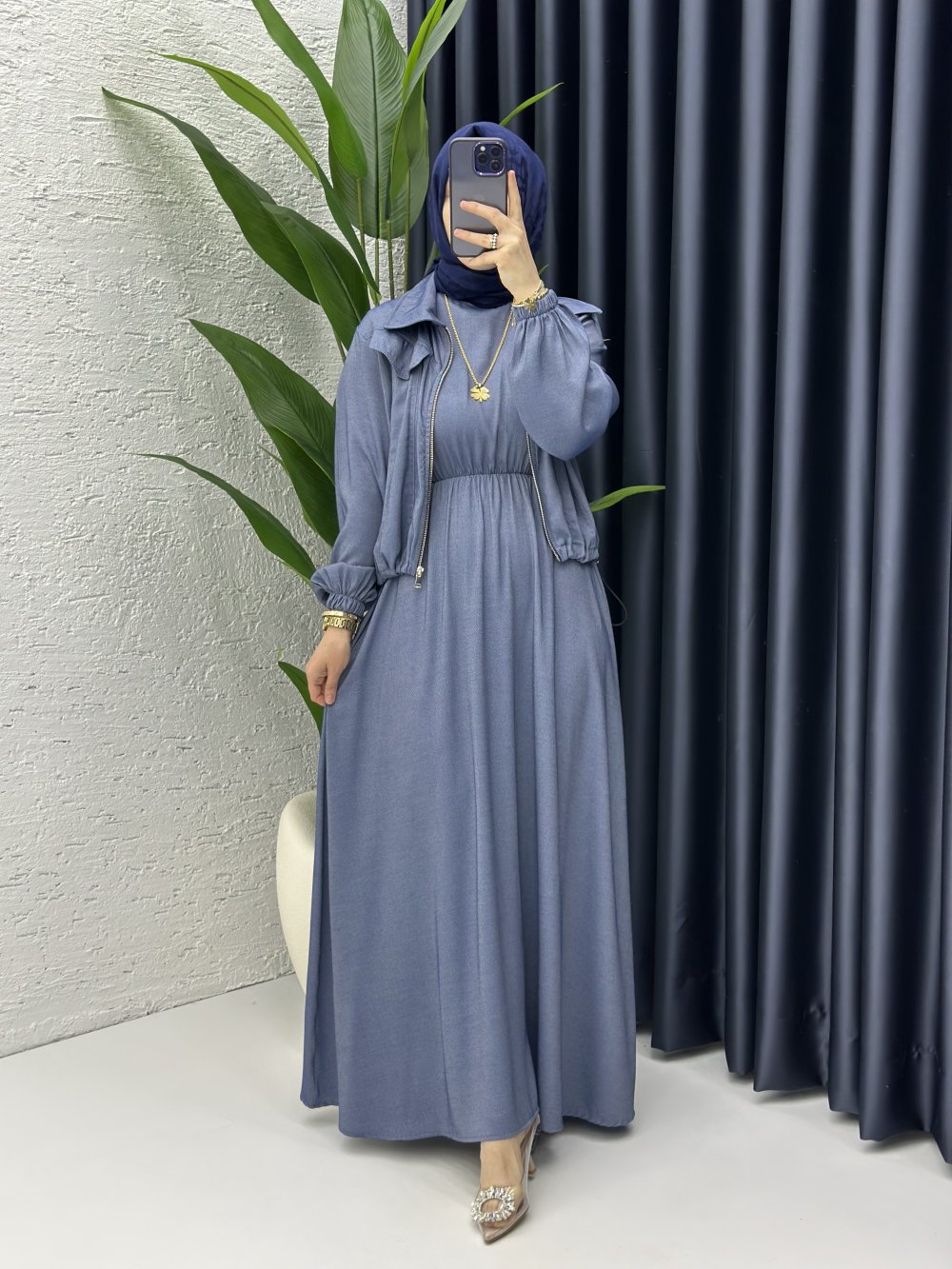 Yıldız elbise Lacivert