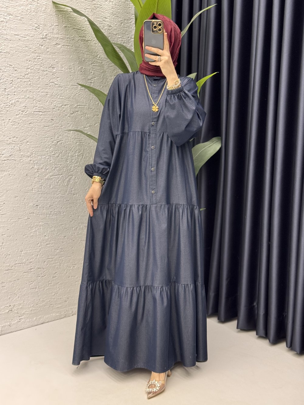 Zerda Elbise Tesettür Giyim  Lacivert