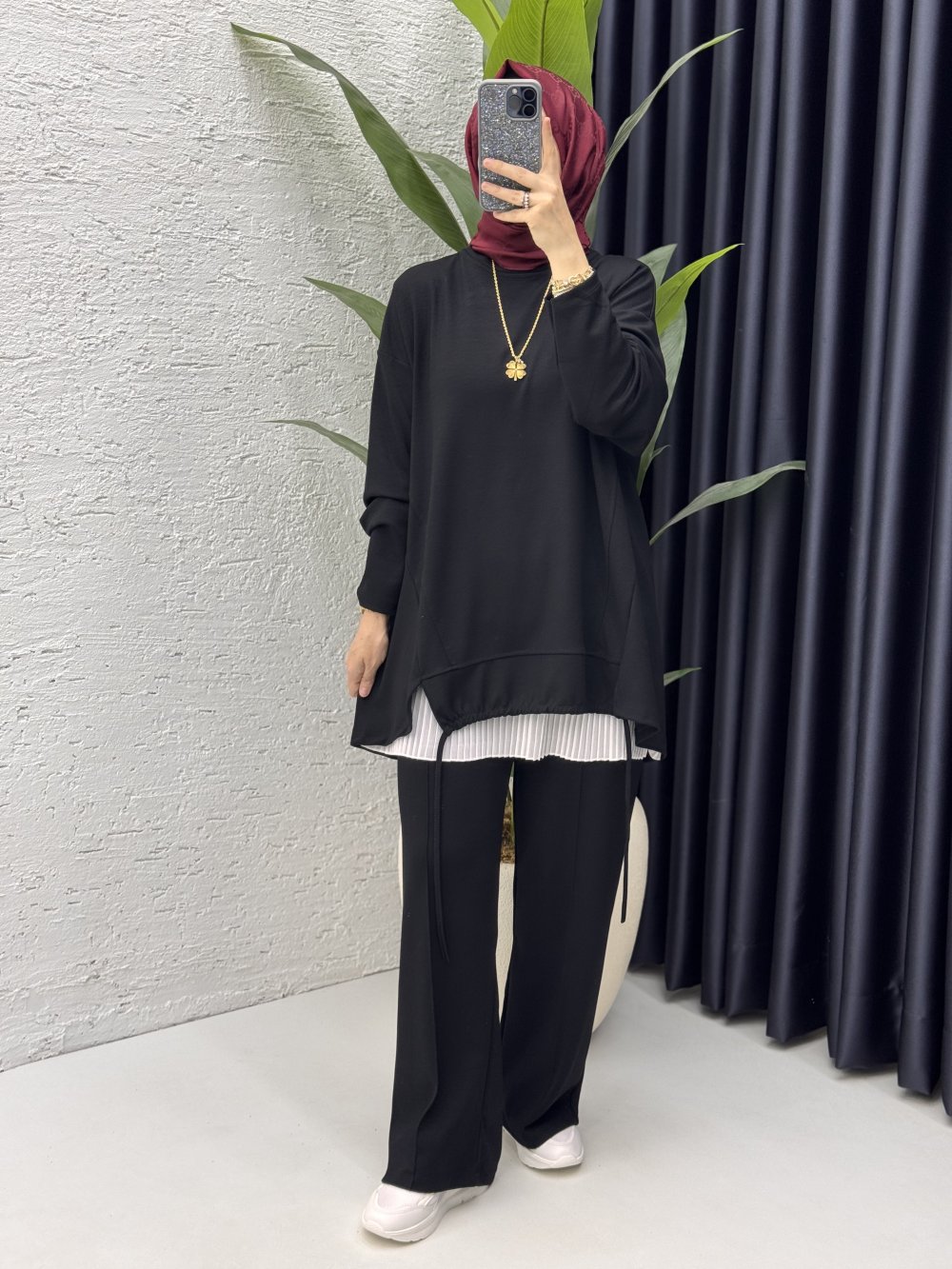 Aden Takım Tesettür Giyim  Siyah