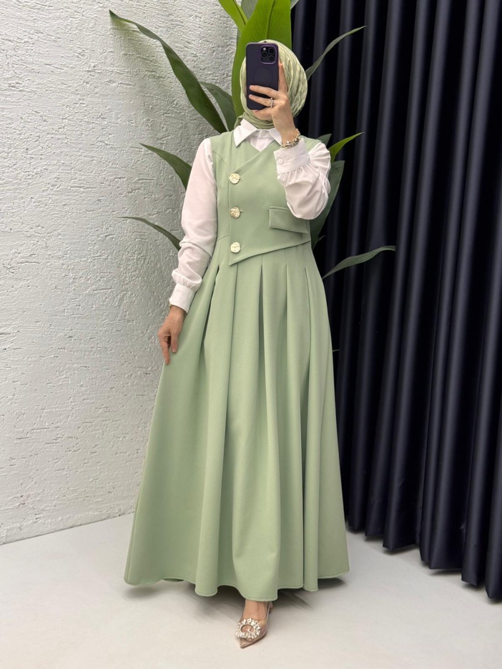 Afitap Jile Tesettür Giyim Çağla Yeşili