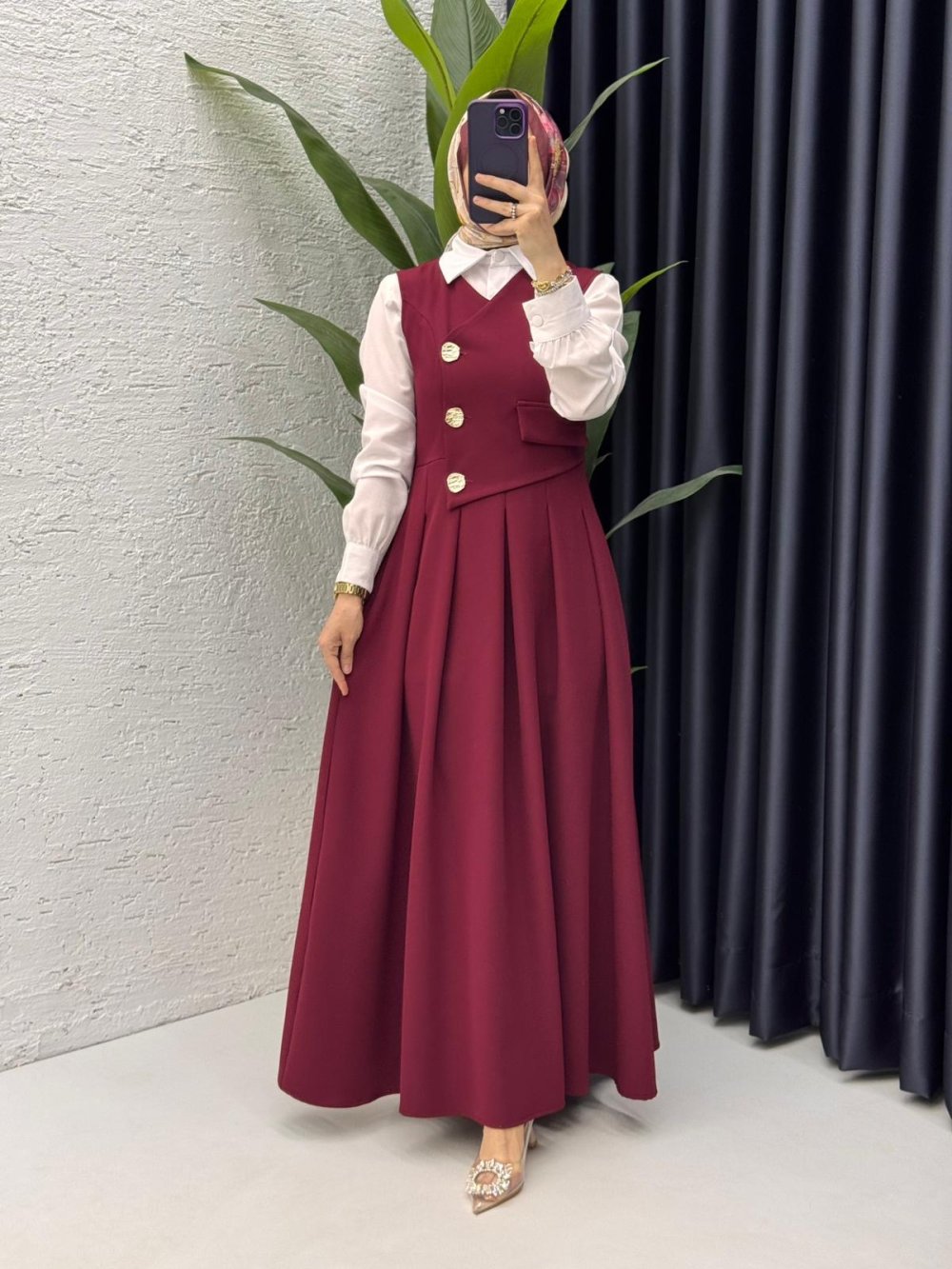 Afitap Jile Tesettür Giyim Bordo