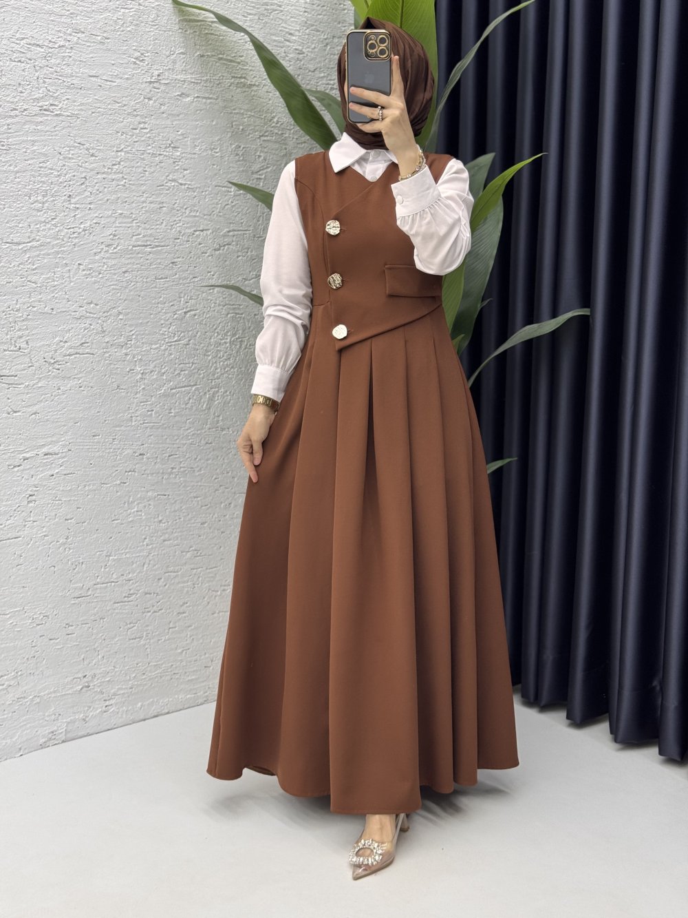 Afitap Jile Tesettür Giyim  Kahverengi