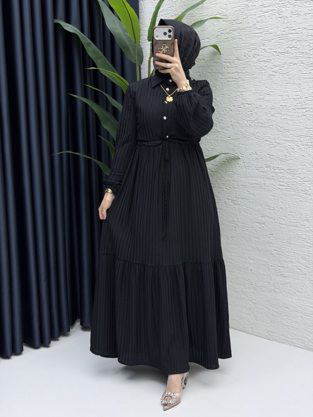 Ahenk Elbise Tesettür Giyim  Siyah