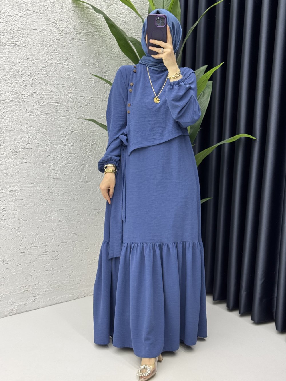 Aycan Elbise Tesettür Giyim İndigo