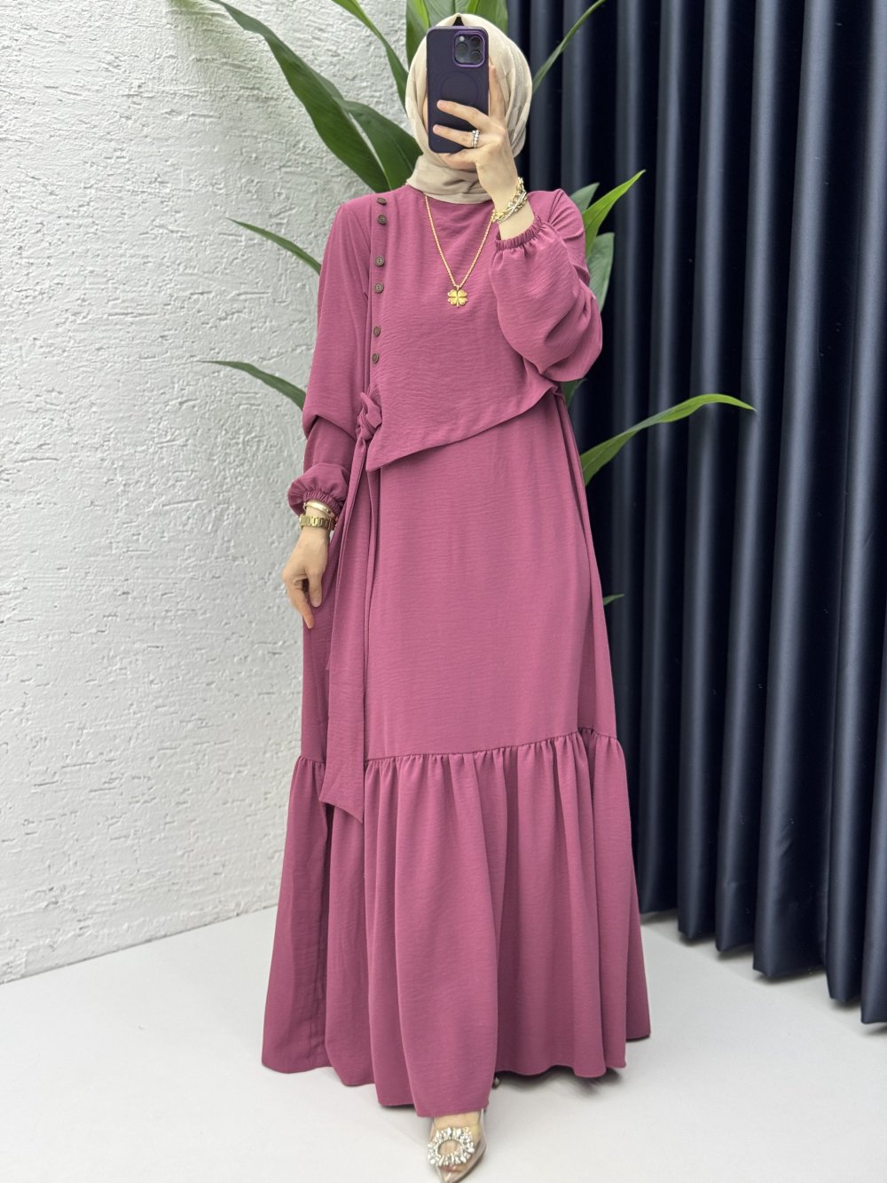 Aycan Elbise Tesettür Giyim Gül