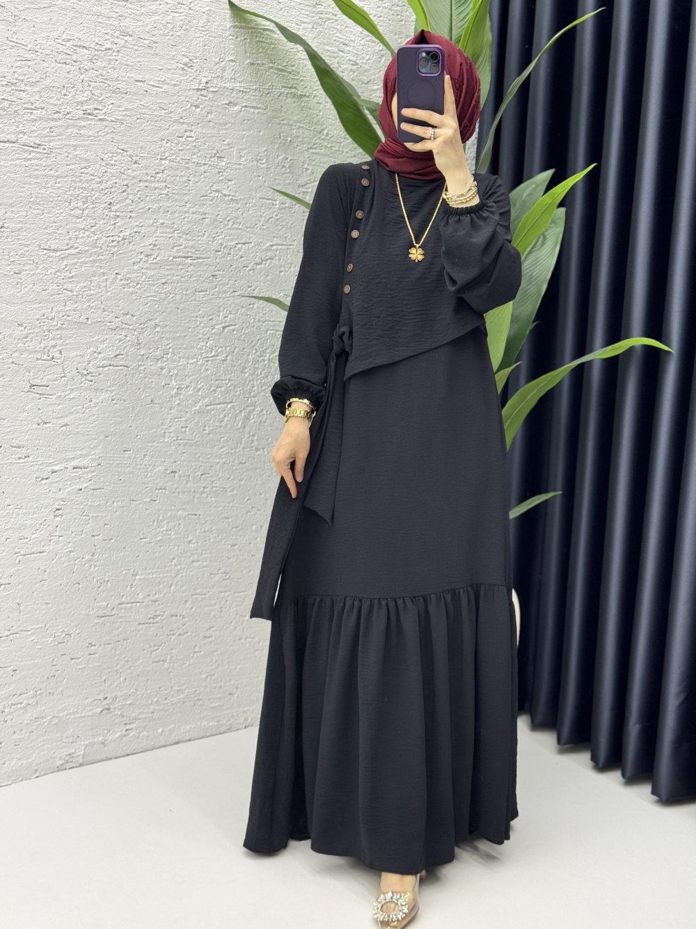 Aycan Elbise Tesettür Giyim Siyah