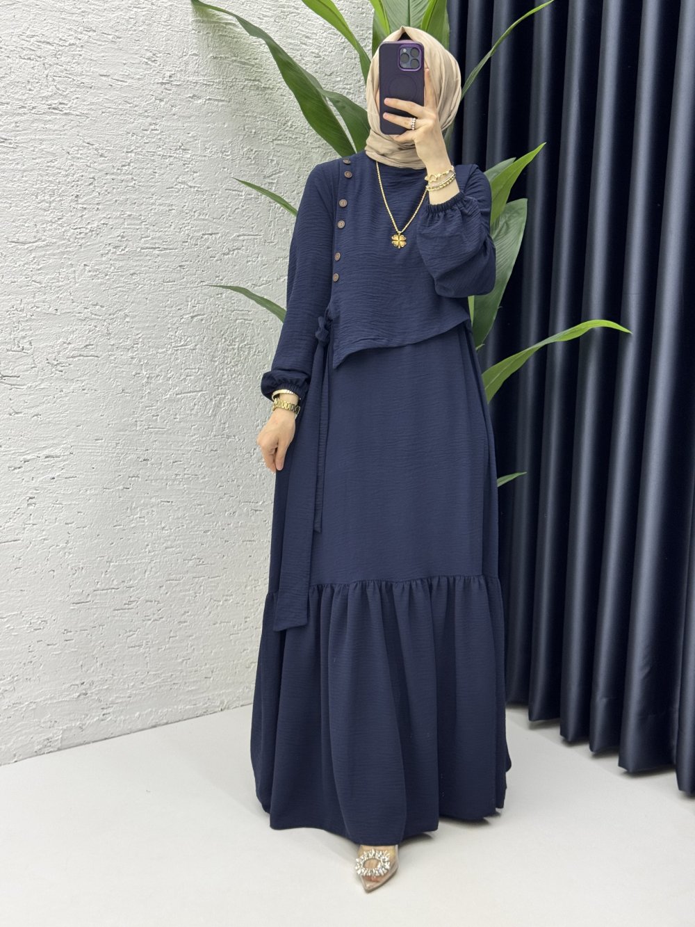 Aycan Elbise Tesettür Giyim Lacivert