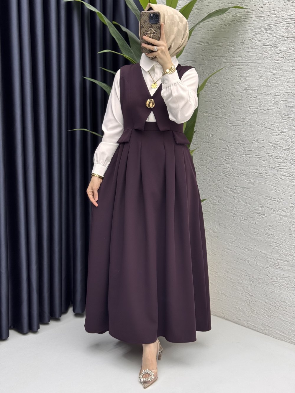 Ayperi Jile Tesettür Giyim  Mürdüm