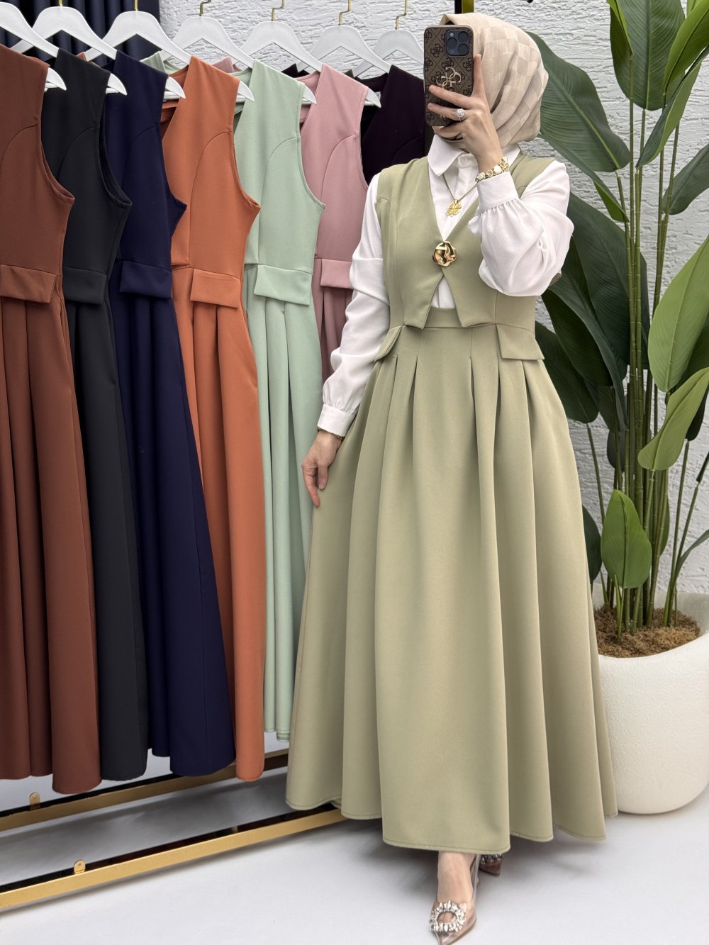 Ayperi Jile Tesettür Giyim  Açık Haki