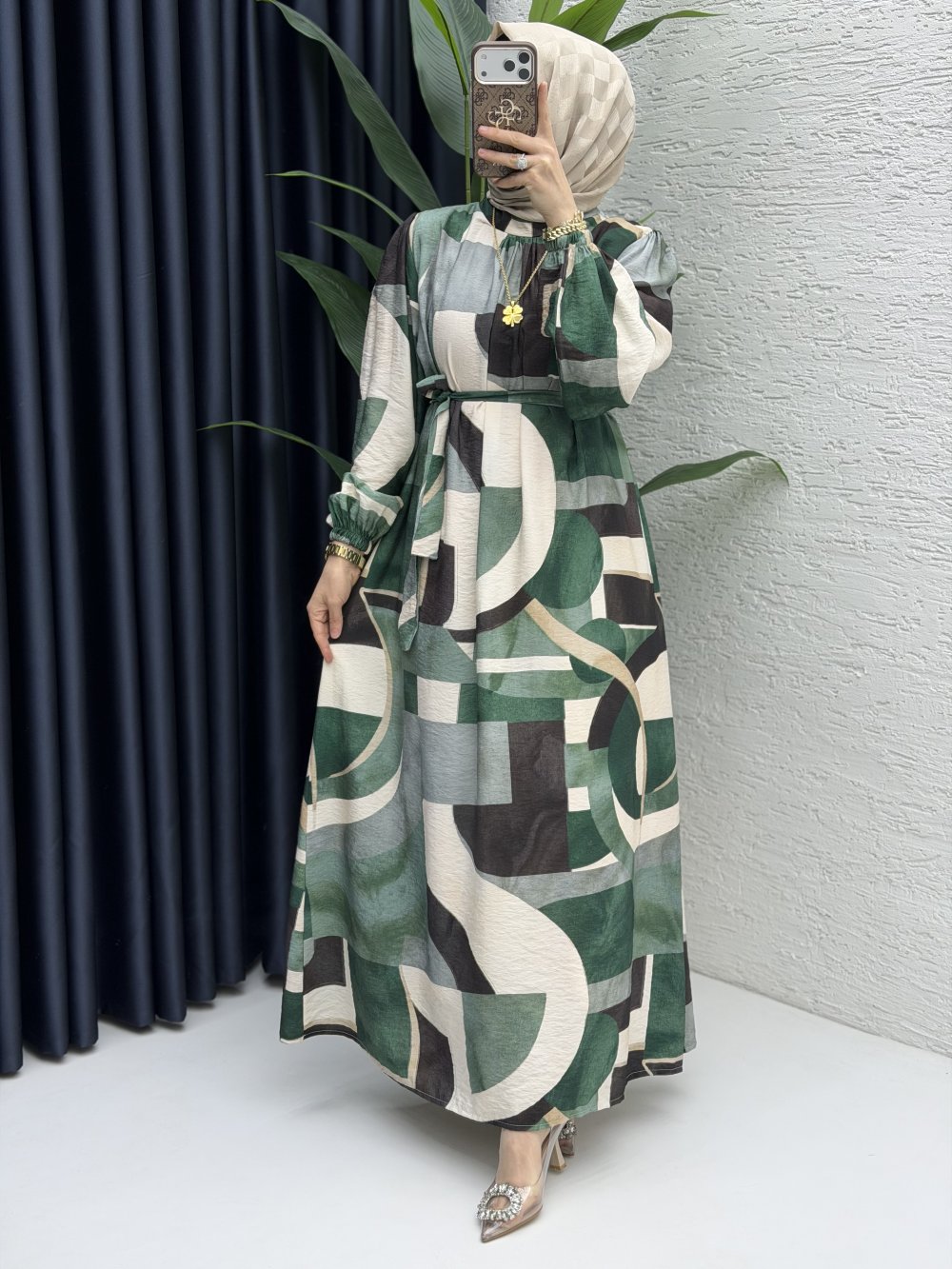 Ayşin Elbise Tesettür Giyim  Zümrüt