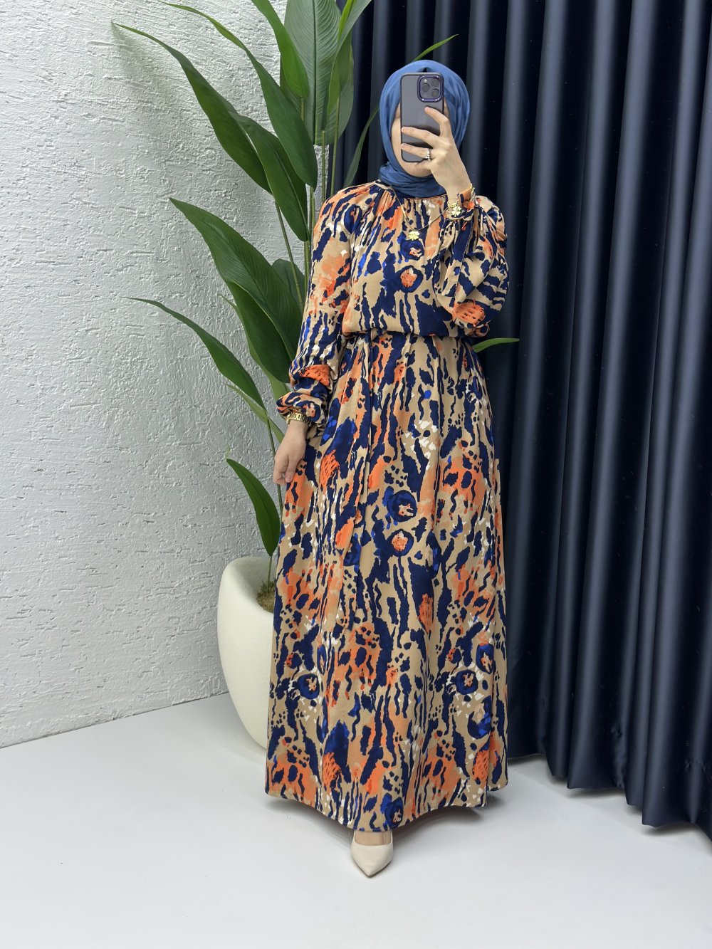 Bahar Elbise Lacivert