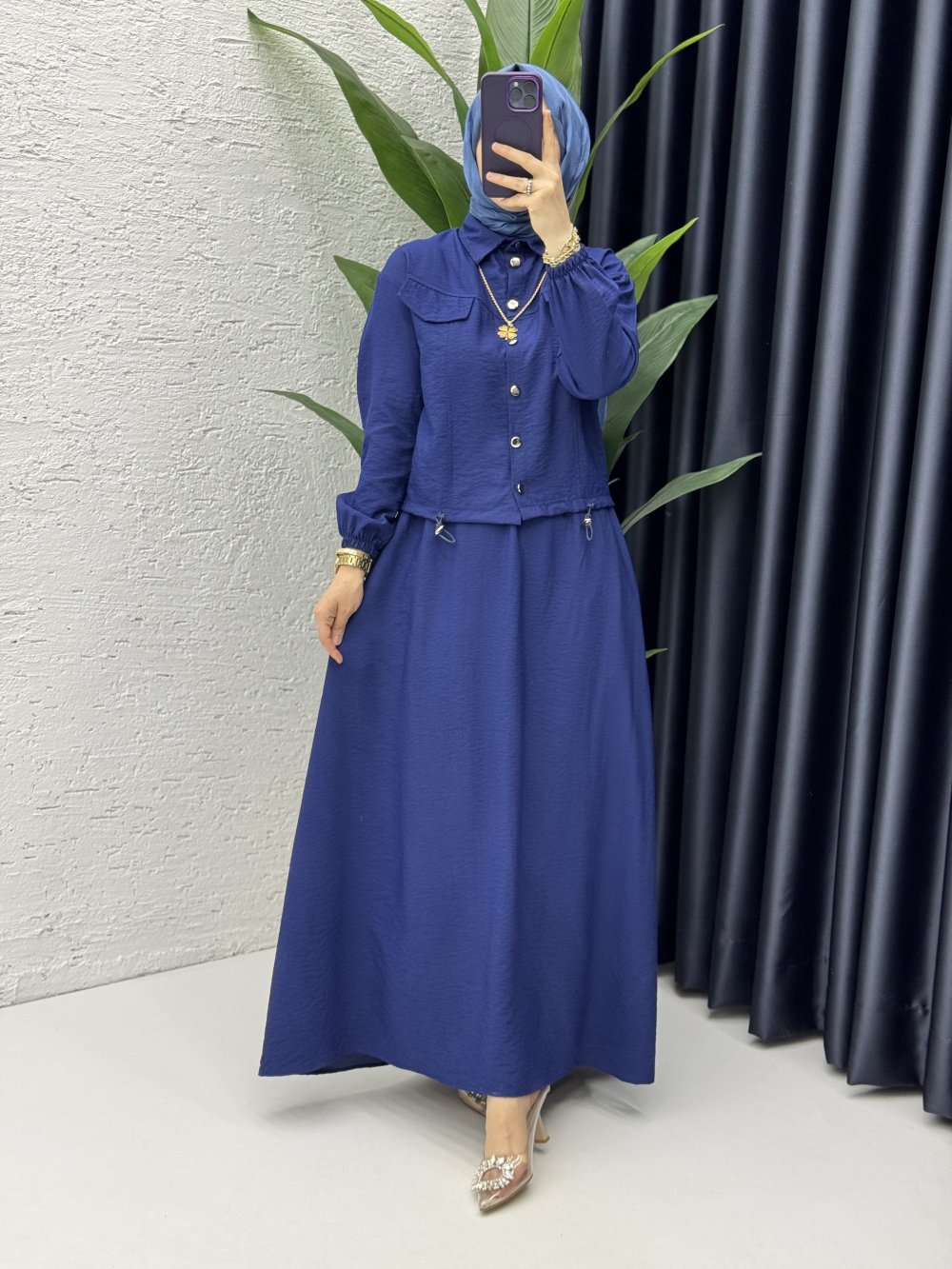 Başak Takım Tesettür Giyim Lacivert