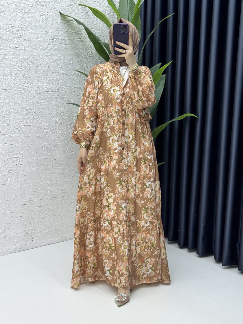 Beste Elbise Tesettür Giyim Kahverengi