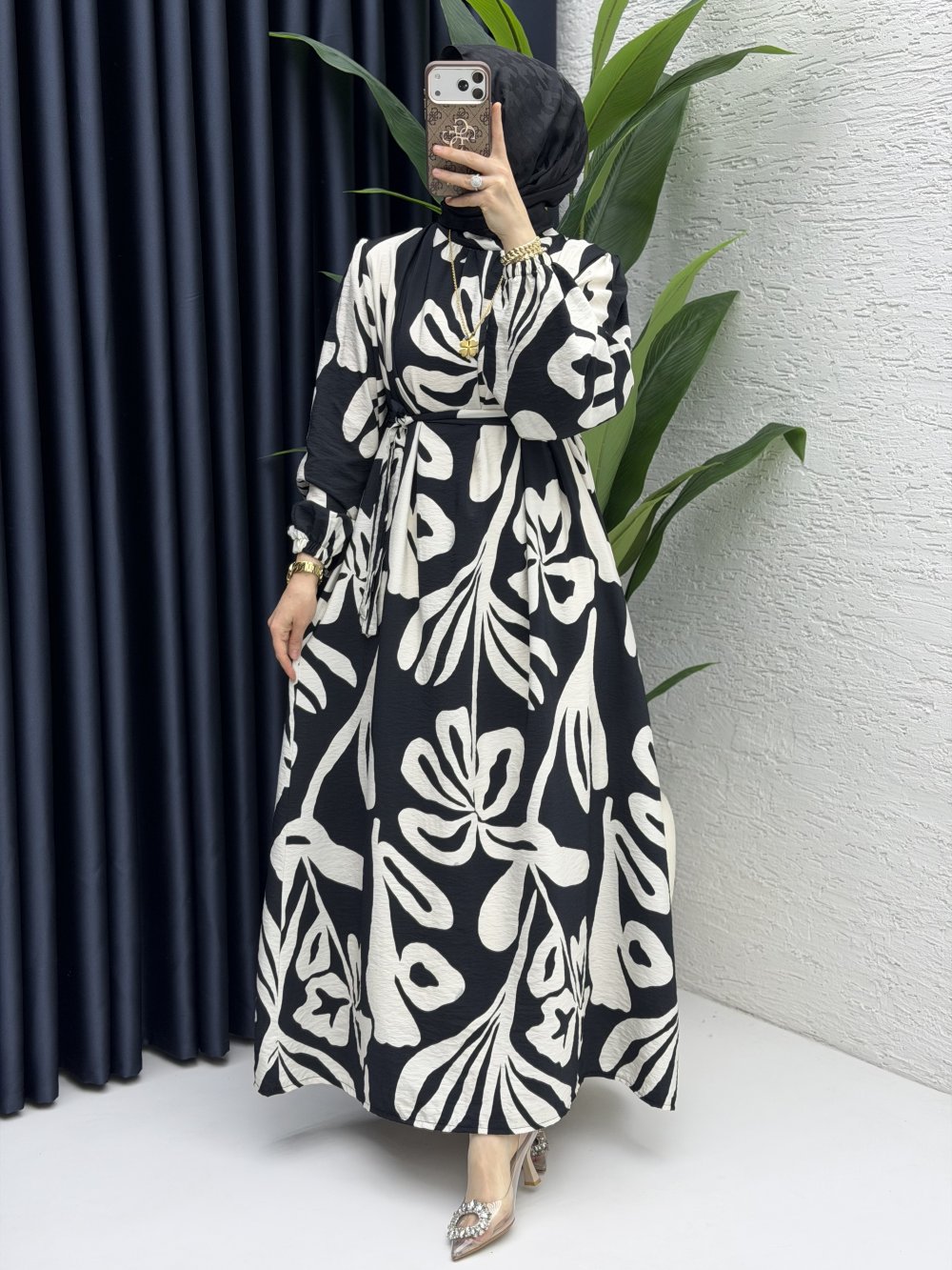 Beyza Elbise Tesettür Giyim  Siyah