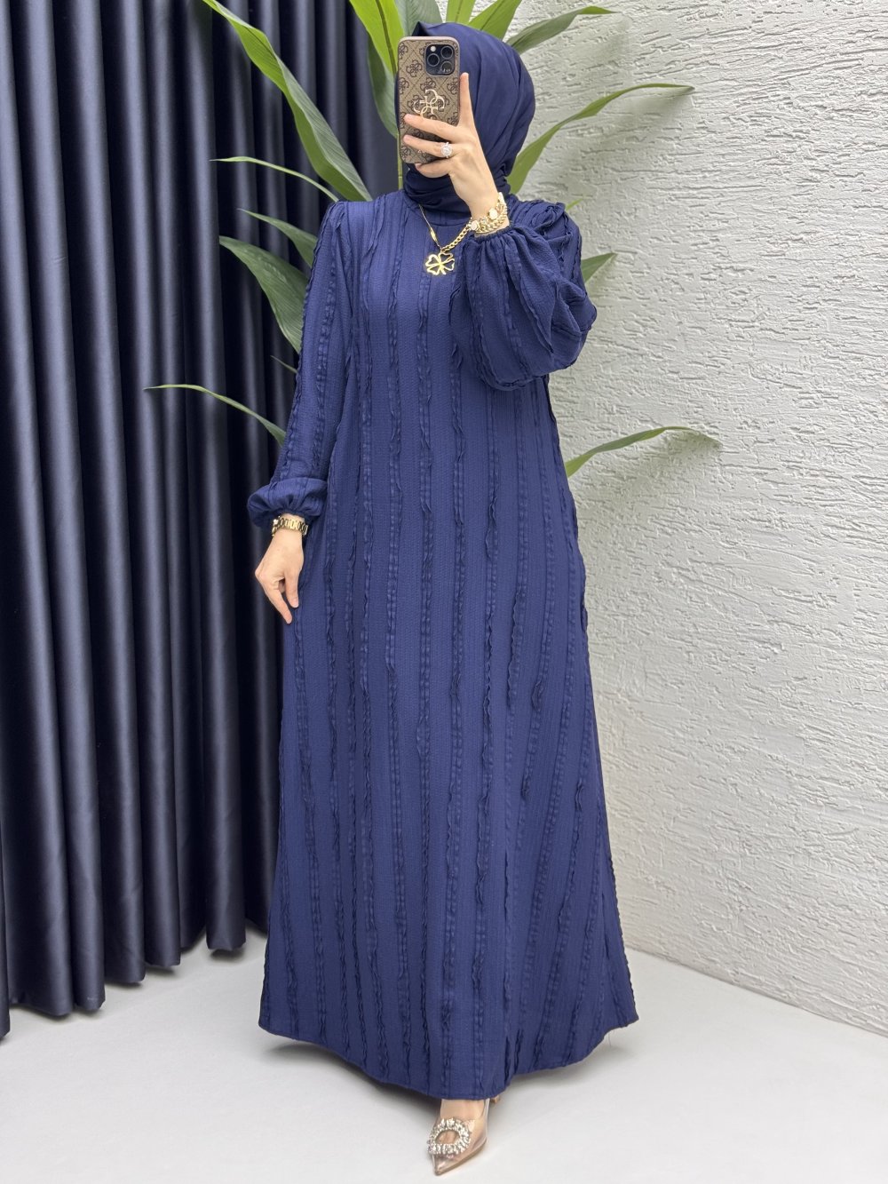 Cevher Elbise Tesettür Giyim  Lacivert