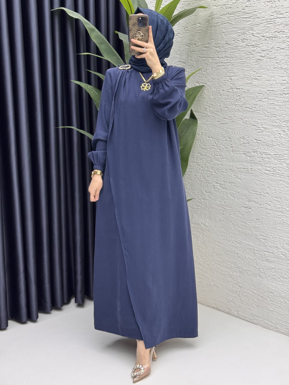 Ecmel Elbise Tesettür Giyim  Lacivert
