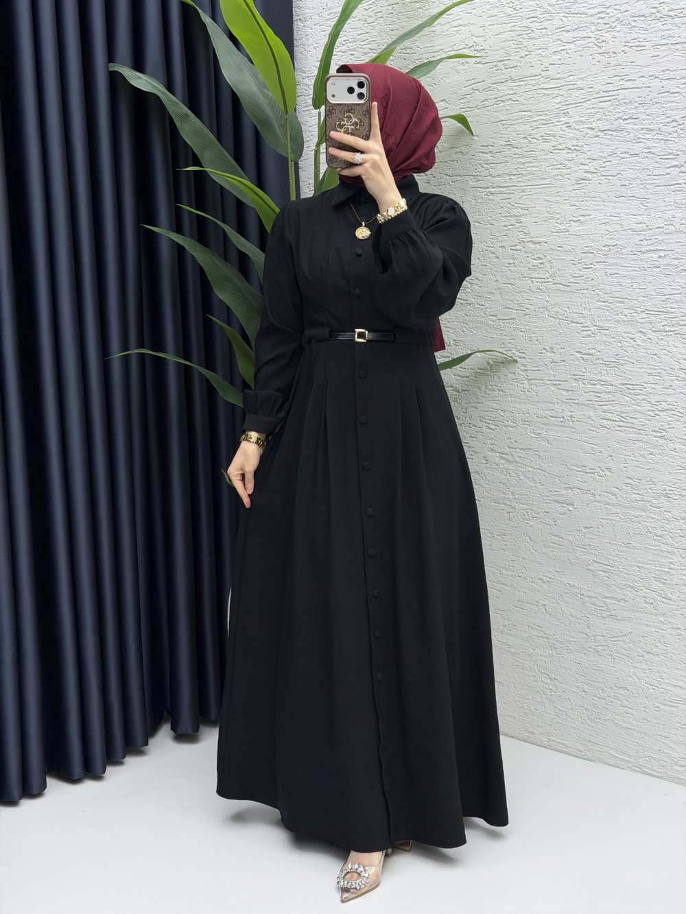 Efla Elbise Tesettür Giyim  Siyah