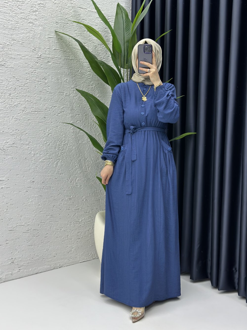 Efsun Elbise İndigo