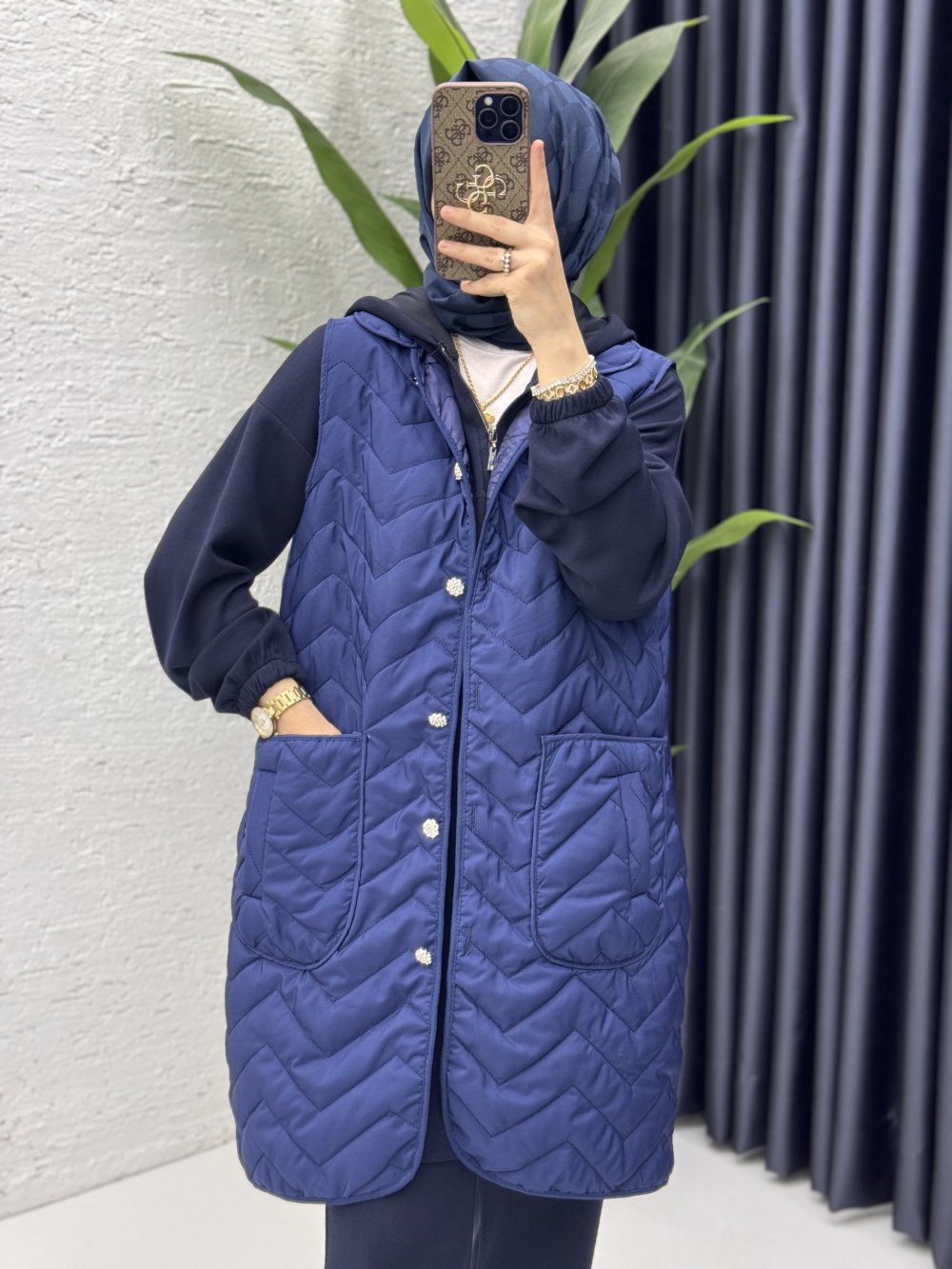 Esra Yelek Tesettür Giyim  Lacivert