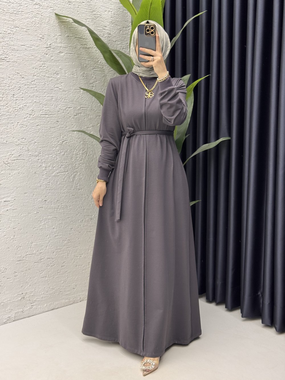 Firdevs Elbise Tesettür Giyim  Antrasit
