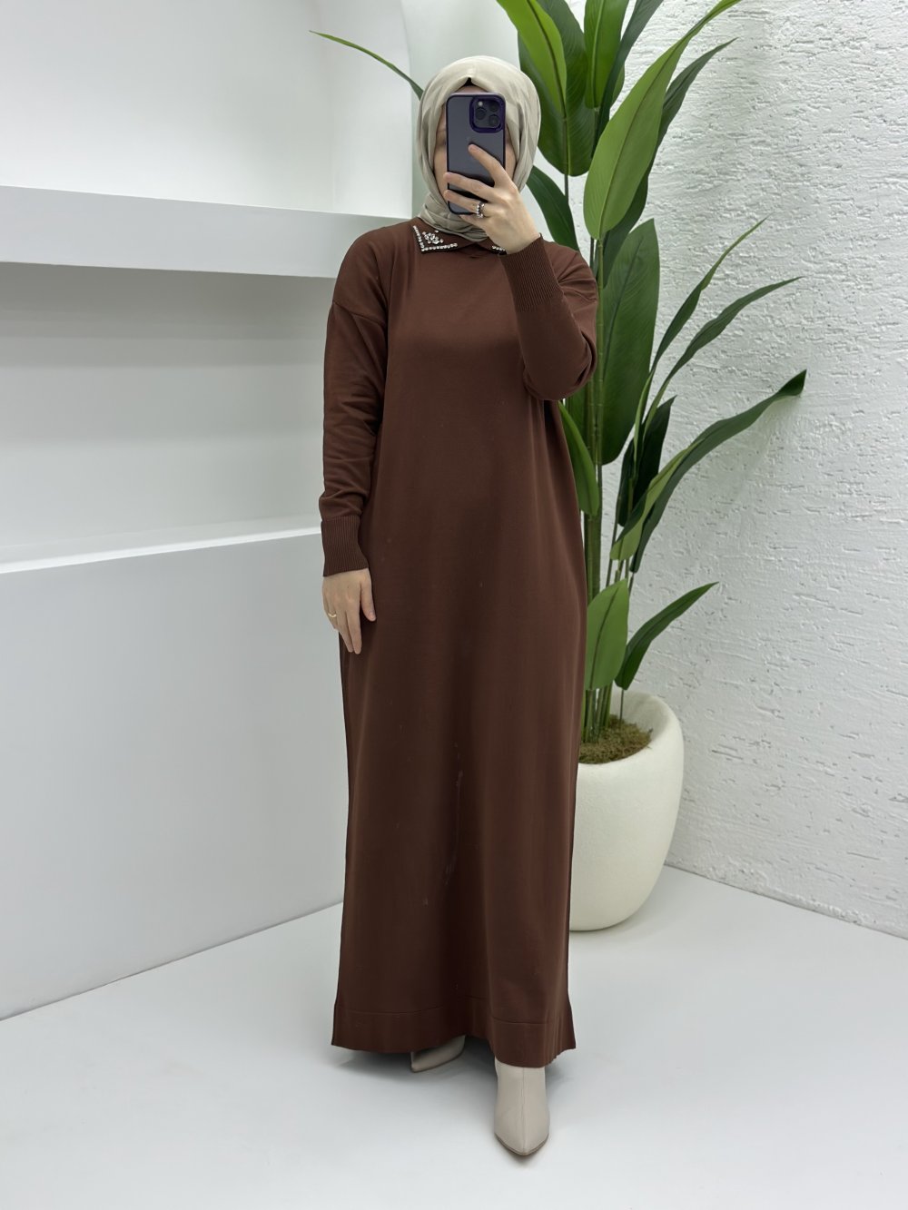 Gaye Elbise Kahverengi