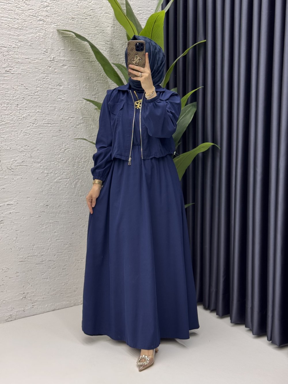 Gökçe Elbise Tesettür Giyim  Lacivert