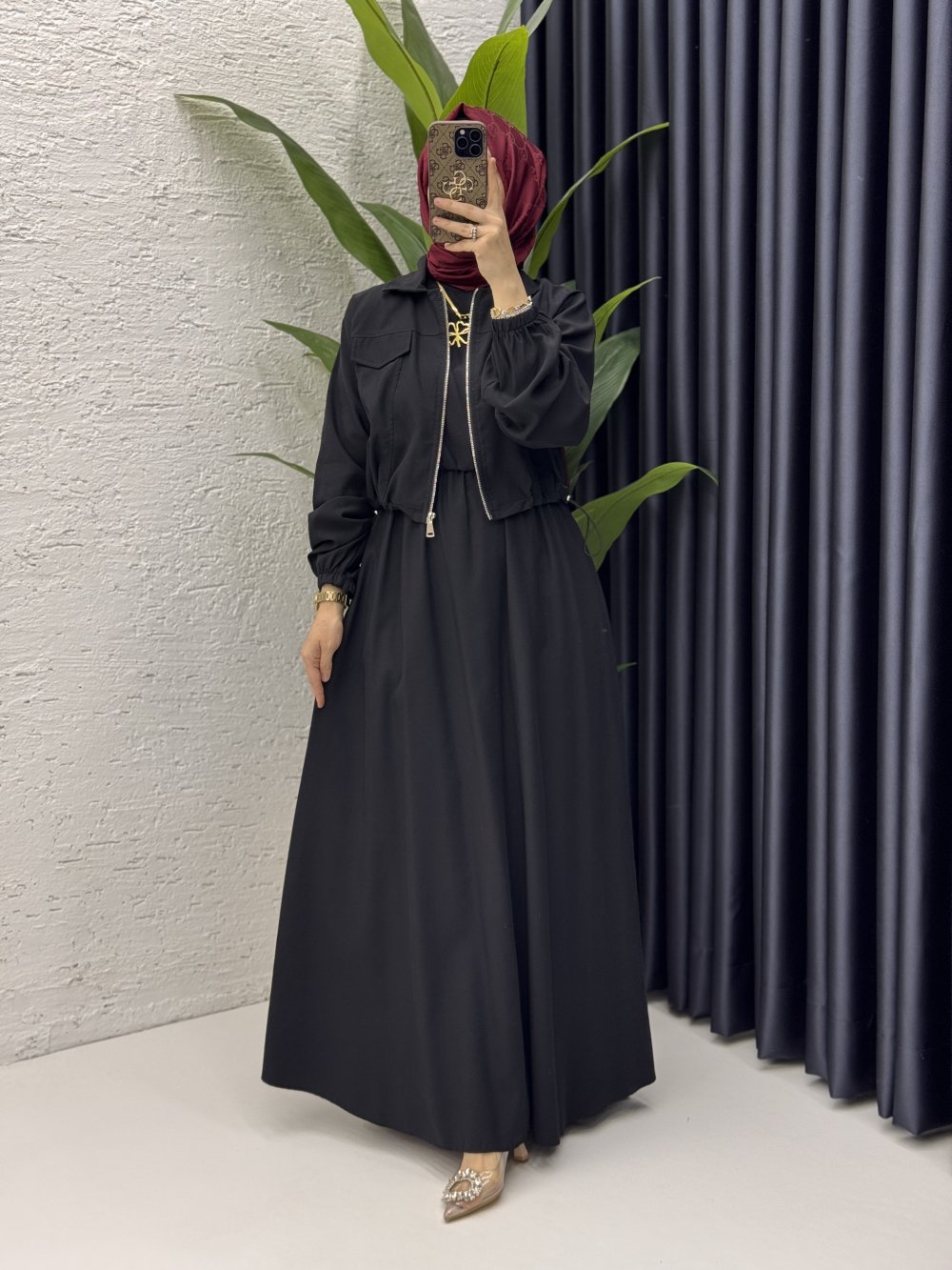 Gökçe Elbise Tesettür Giyim  Siyah