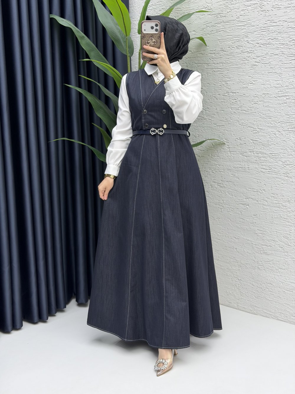 Hatem Kot Jile Tesettür Giyim  Lacivert