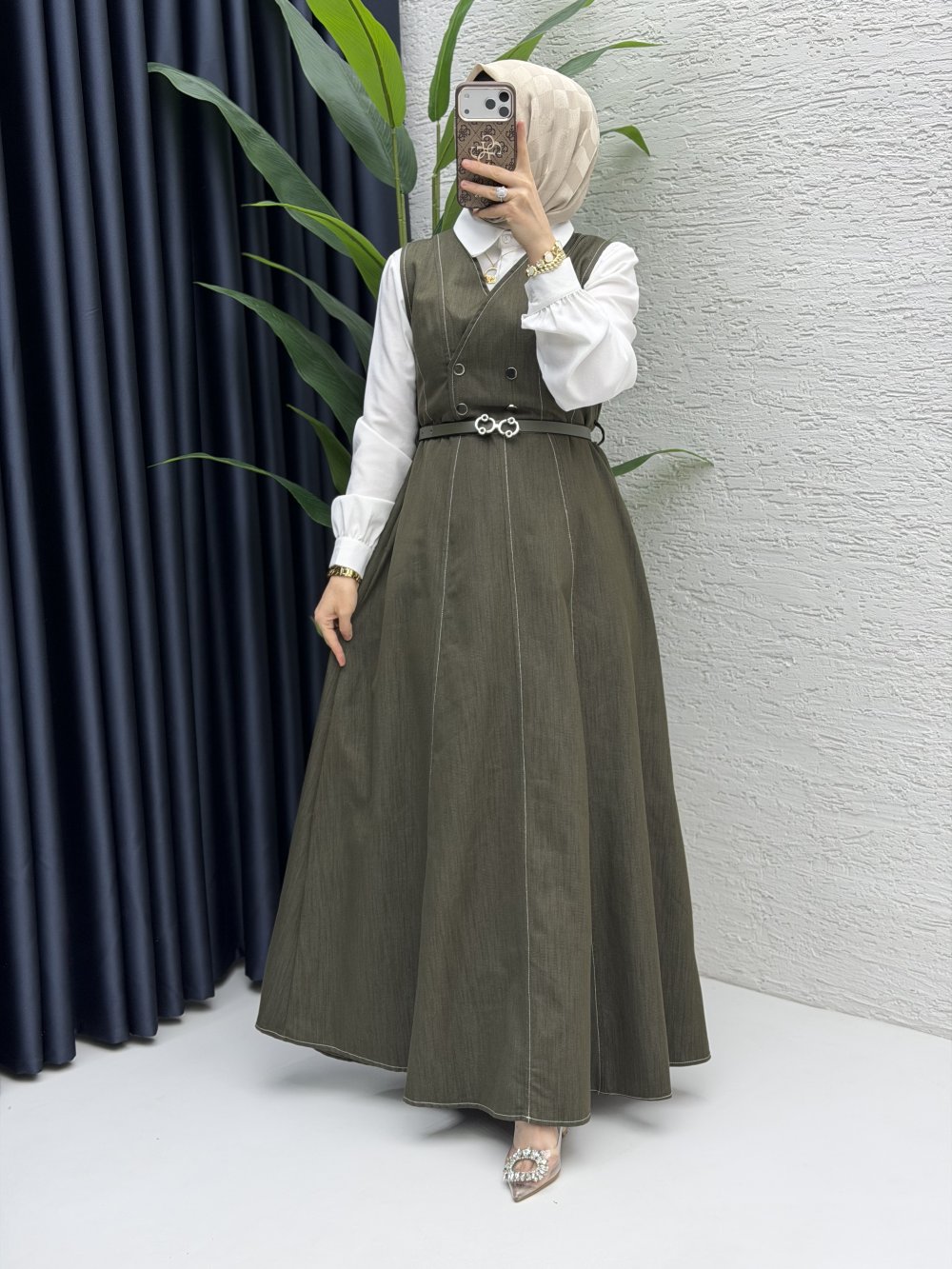 Hatem Kot Jile Tesettür Giyim Haki