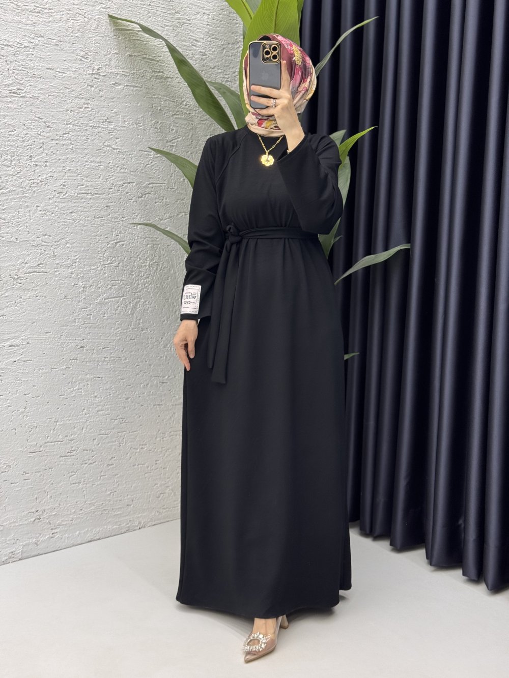 Hüsna Elbise Tesettür Giyim Siyah