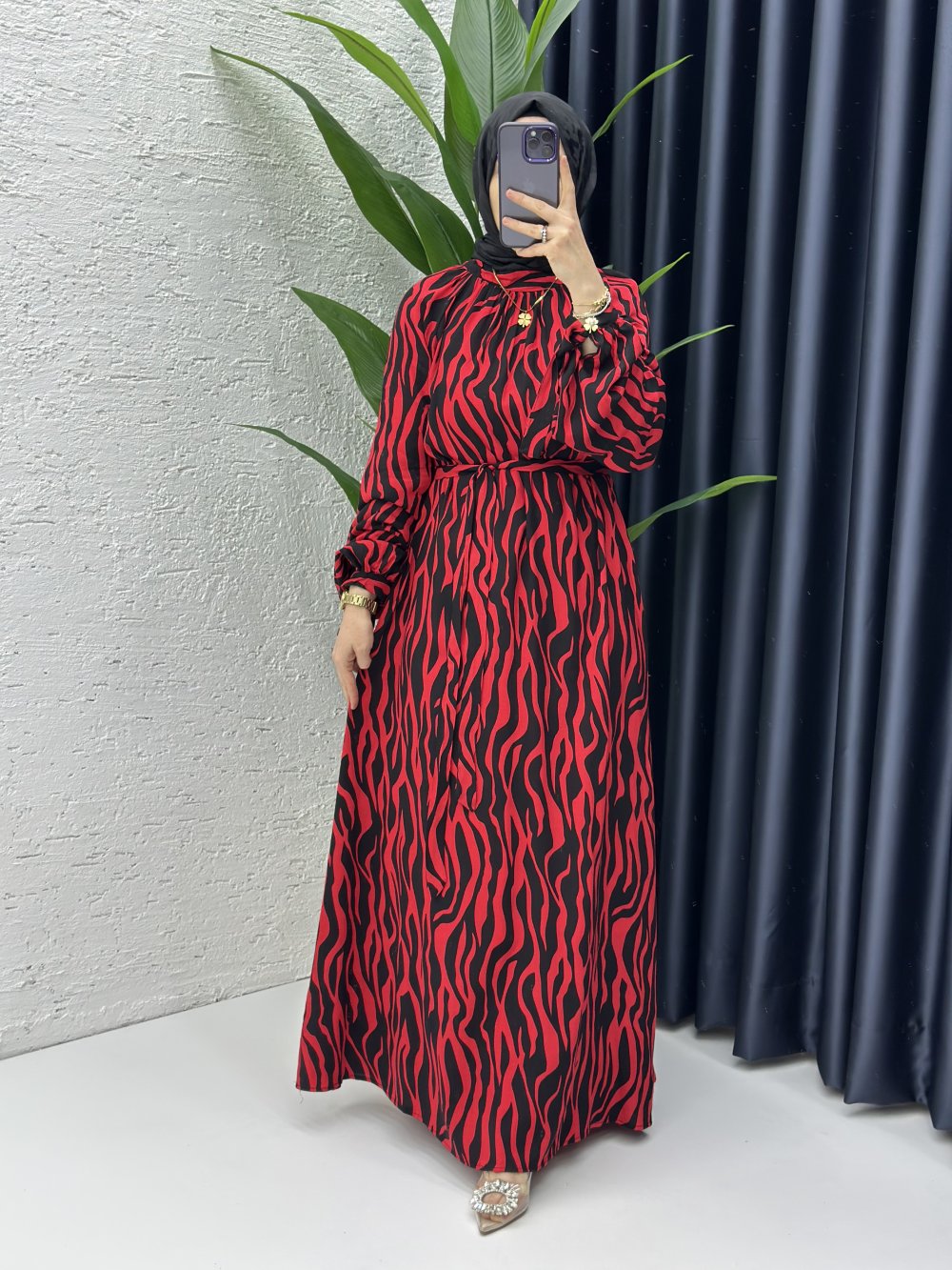 İkra Elbise Kırmızı