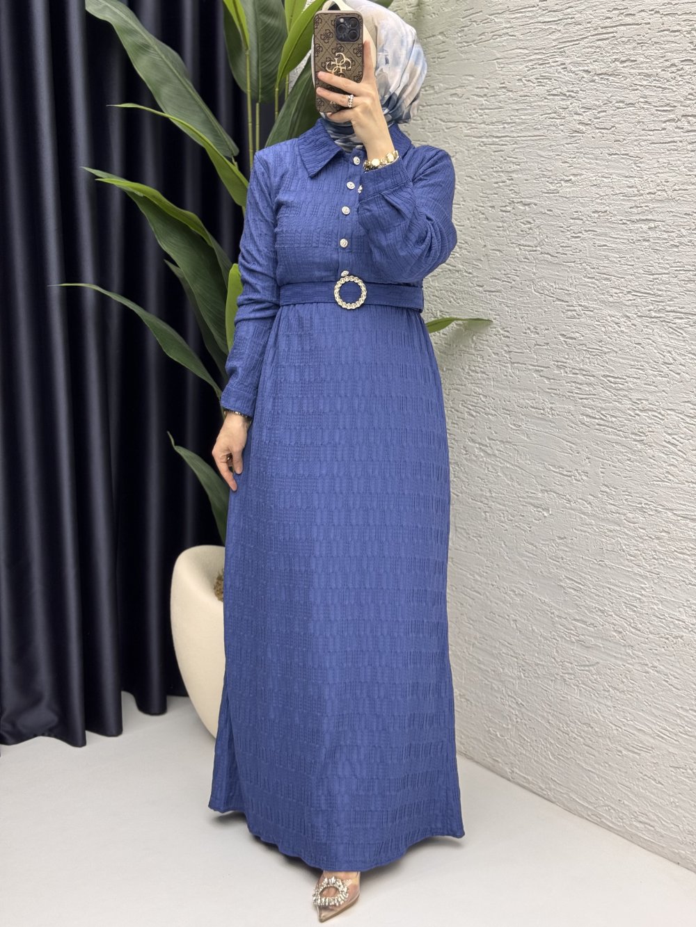 İncilay Elbise  İndigo