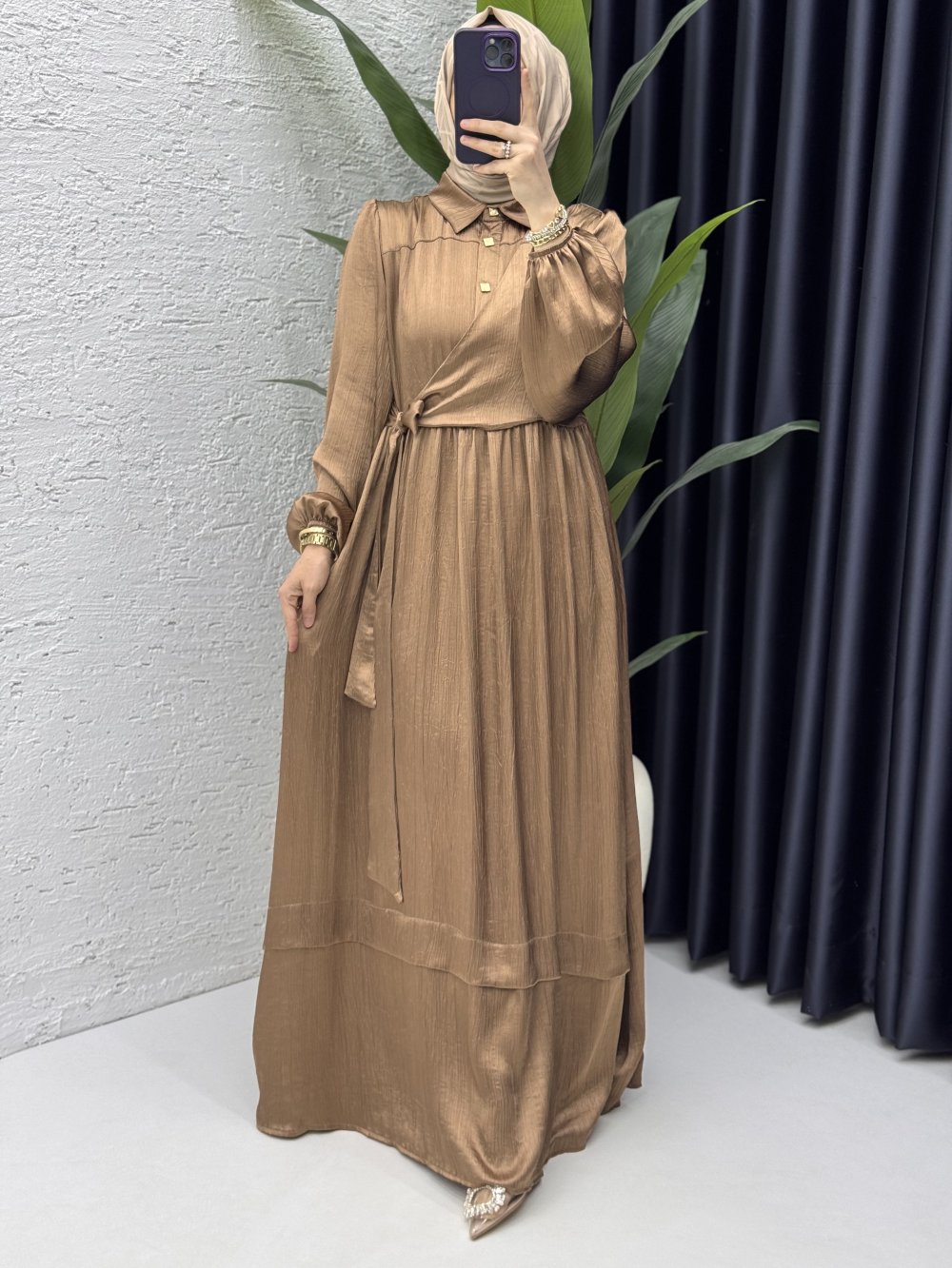 Lalim Elbise Tesettür Giyim Camel