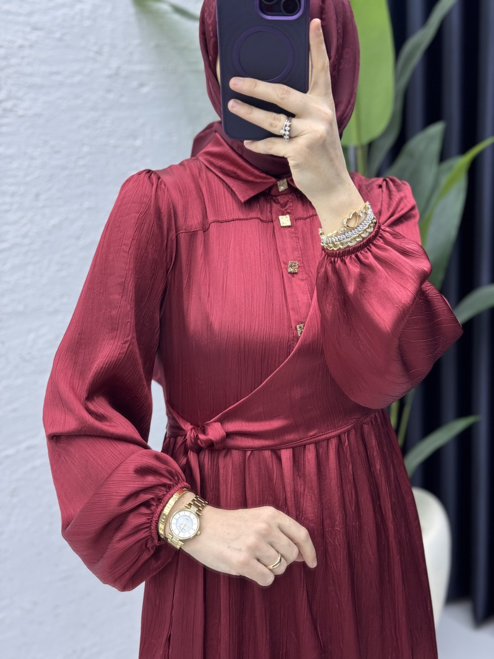 Lalim Elbise Tesettür Giyim Vişne