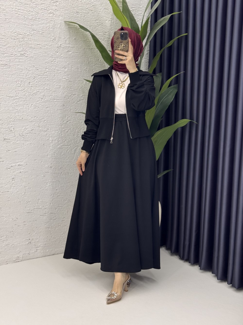 Liyan Etekli Takım  Siyah