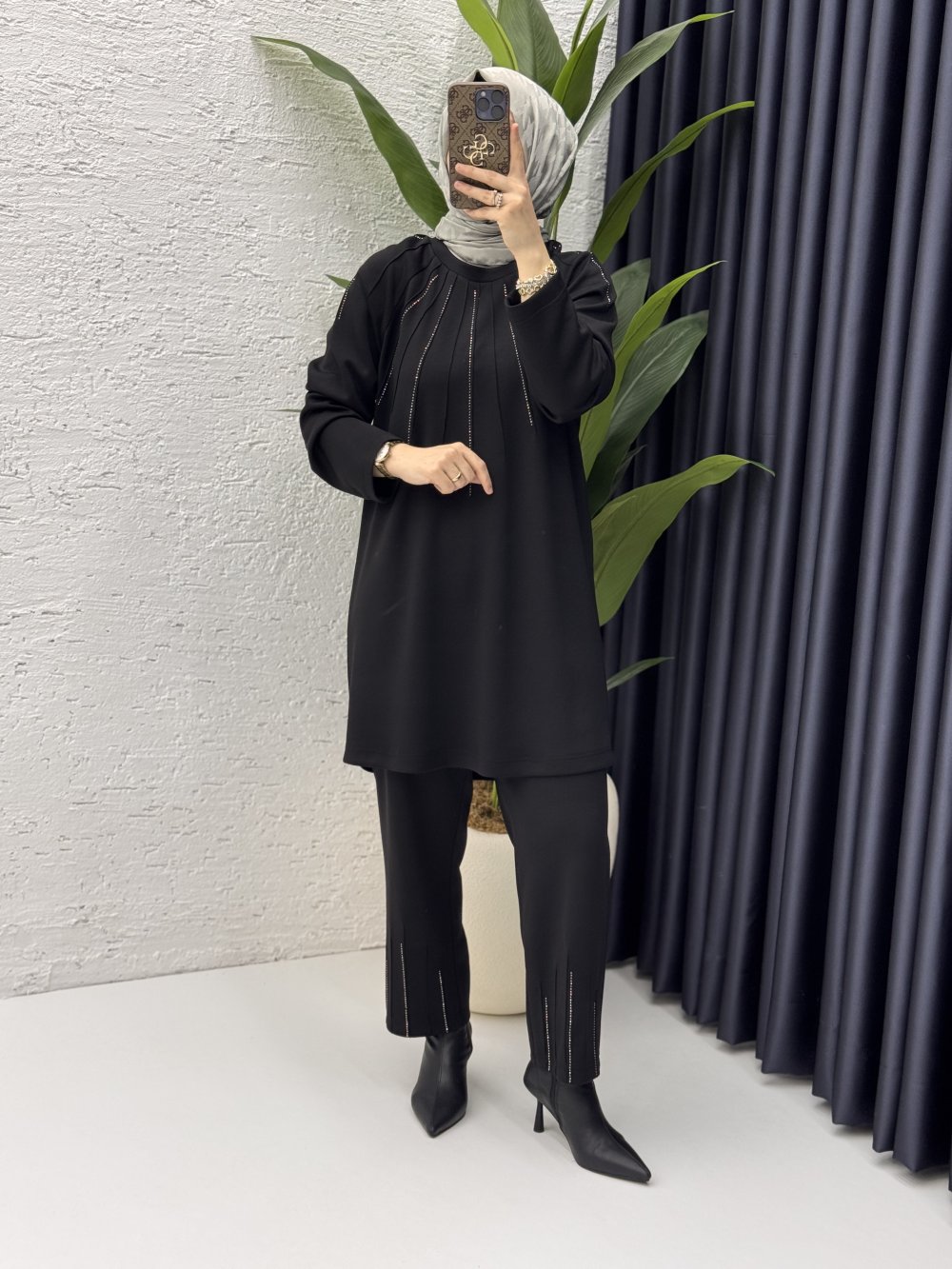 Masal Takım Tesettür Giyim  Siyah