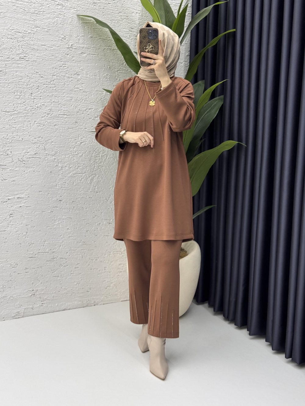 Masal Takım Tesettür Giyim  Kiremit