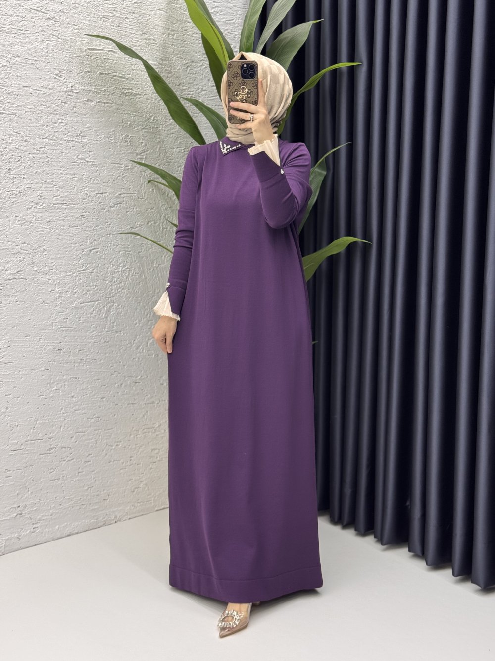 Matmazel Elbise Tesettür Giyim  Mor