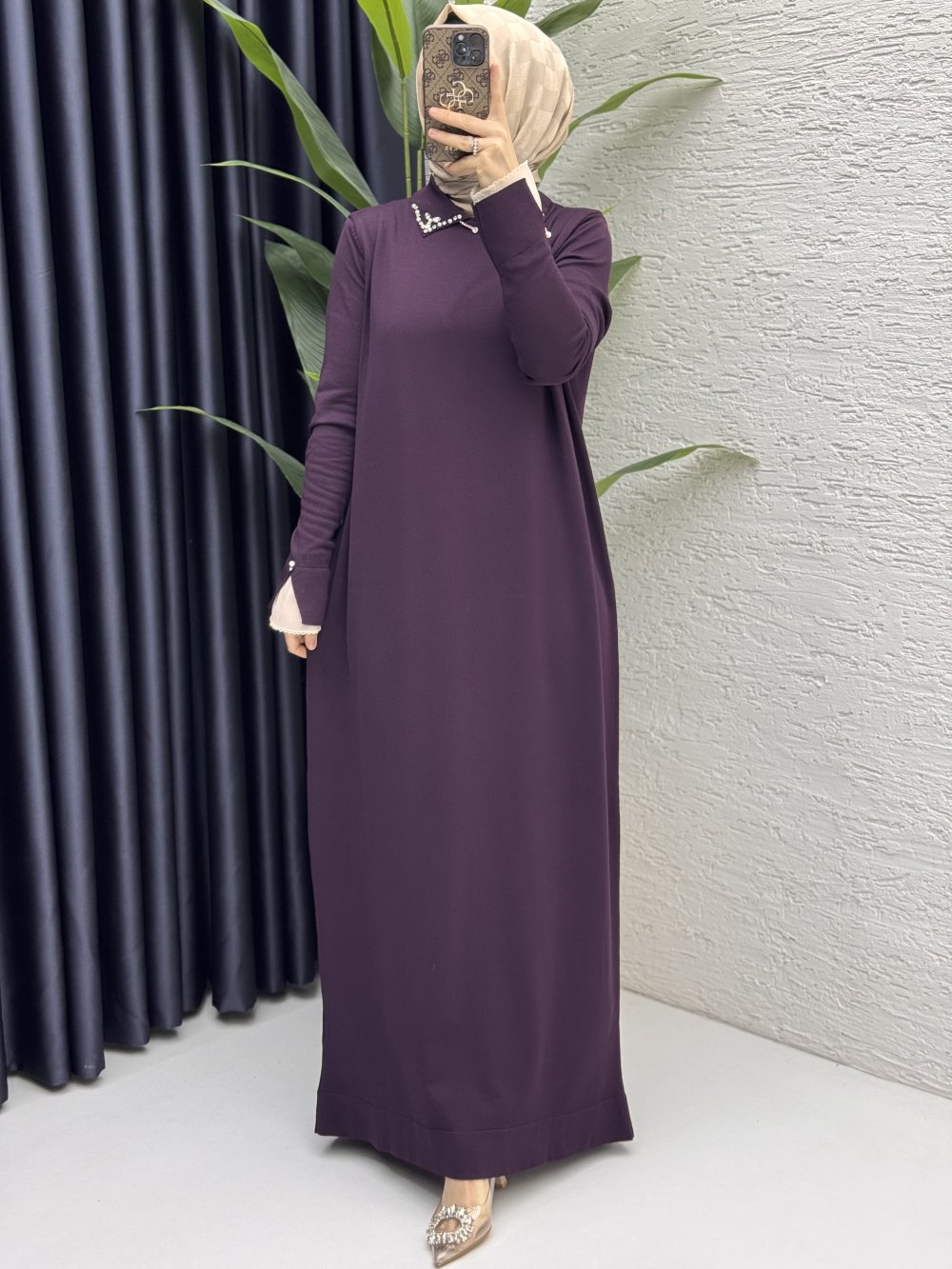 Matmazel Elbise Tesettür Giyim  Mürdüm