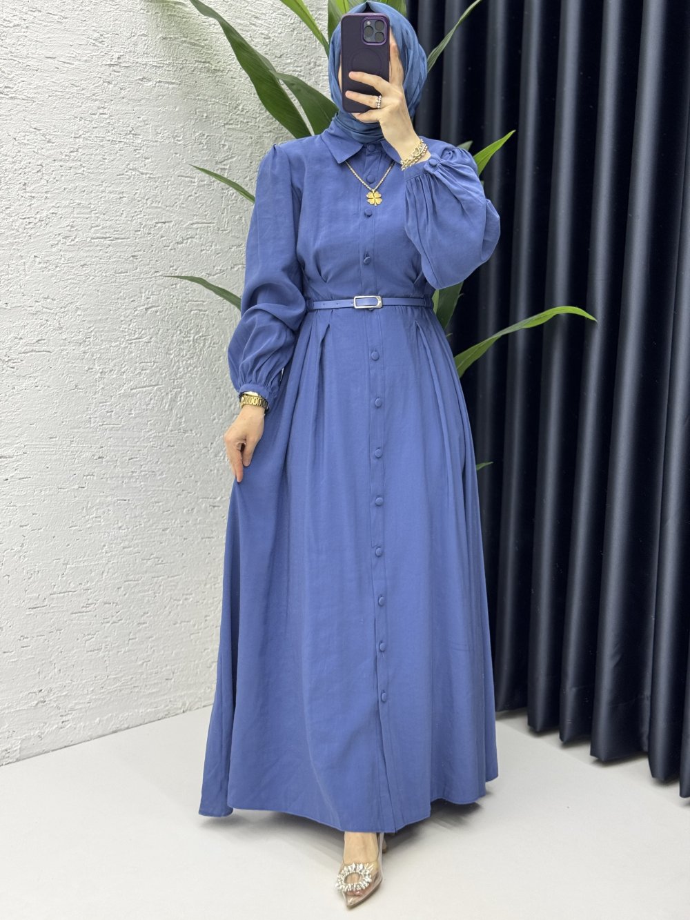 Melike Elbise Tesettür Giyim İndigo