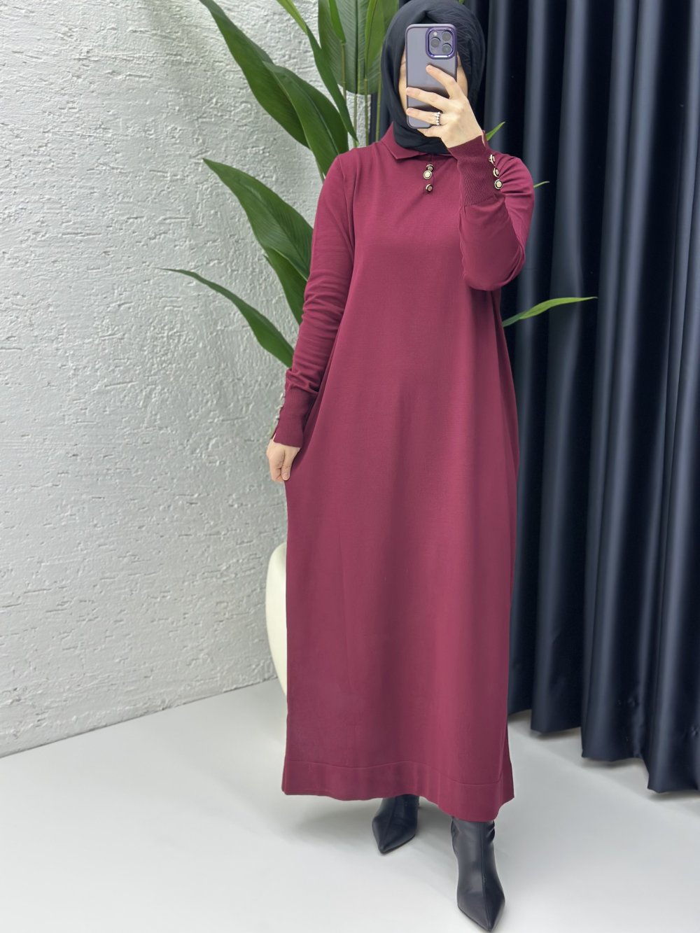 Mihrimah Elbise Bordo