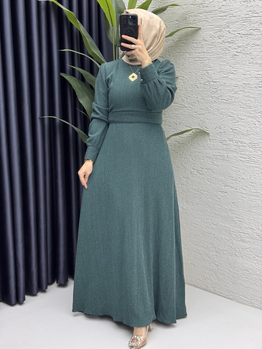 Miray Elbise Tesettür Giyim  Zümrüt