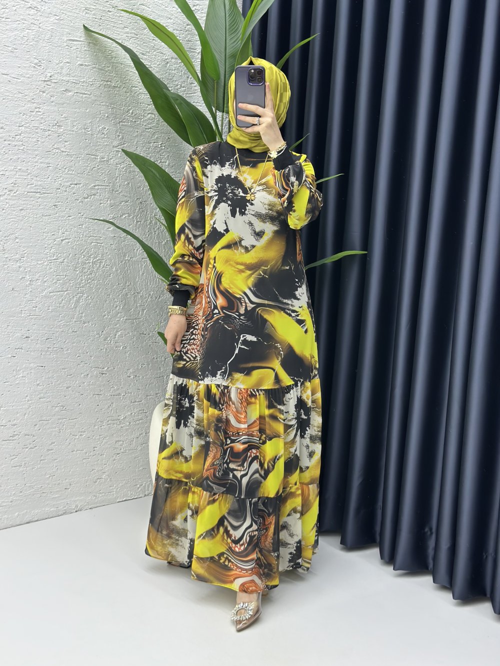 Nilüfer Elbise Sarı