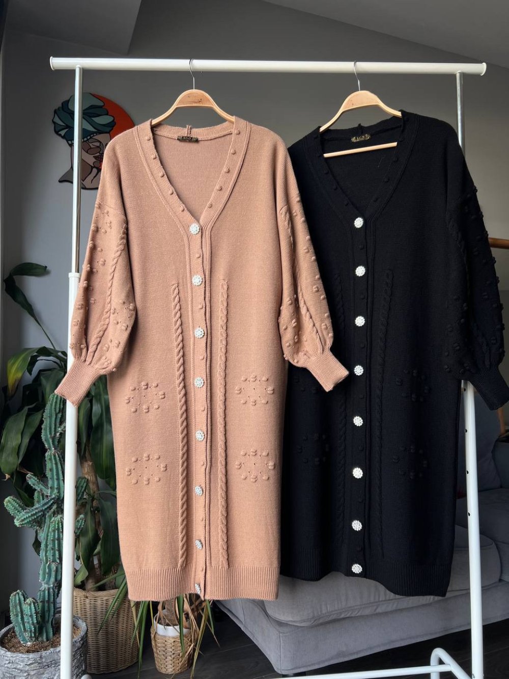 Pınar Hırka Siyah Siyah