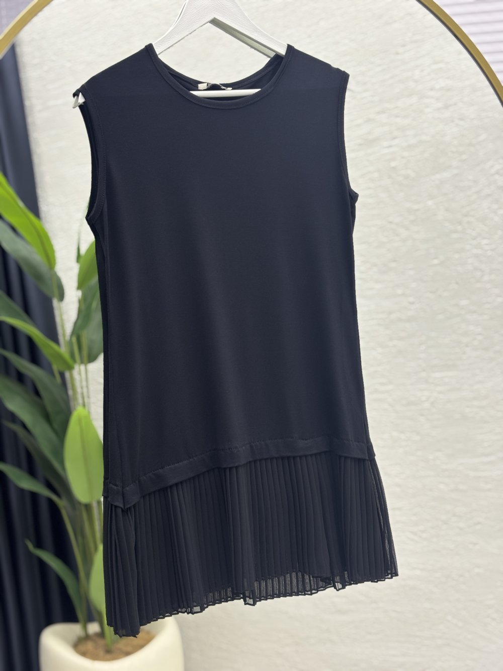 Piliseli İçlik Tunik Siyah