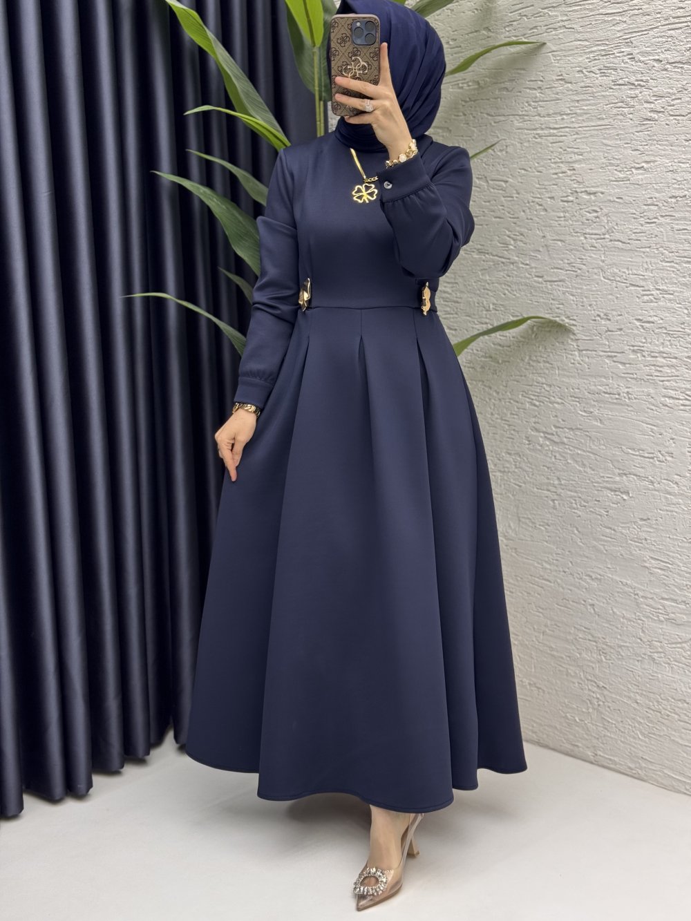 Piraye Elbise Tesettür Giyim  Lacivert
