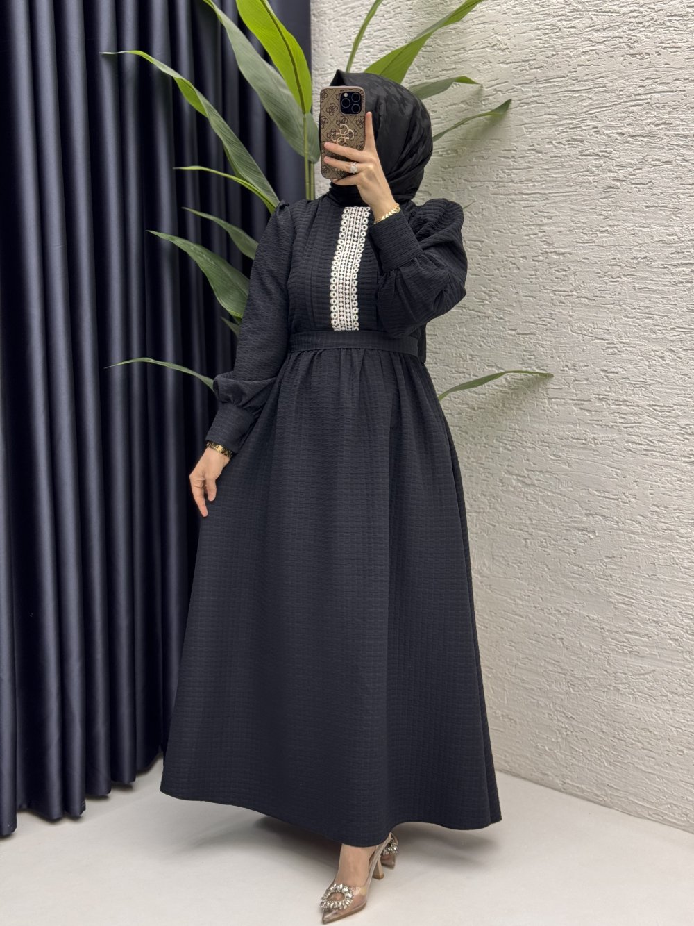 Prenses Elbise Tesettür Giyim  Siyah